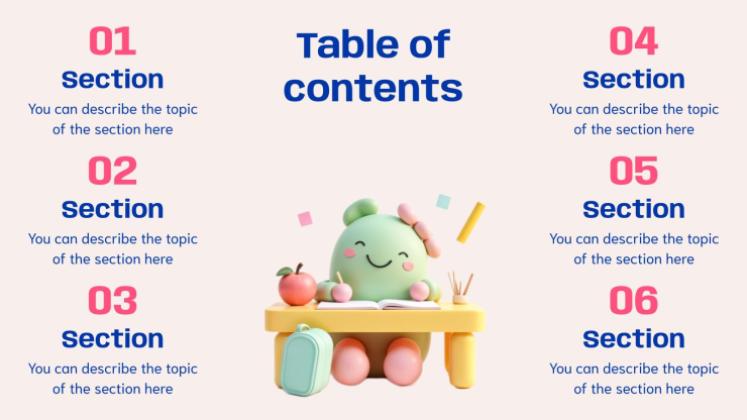 학교 필수품 프레젠테이션 템플릿