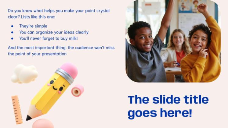 학교 필수품 프레젠테이션 템플릿