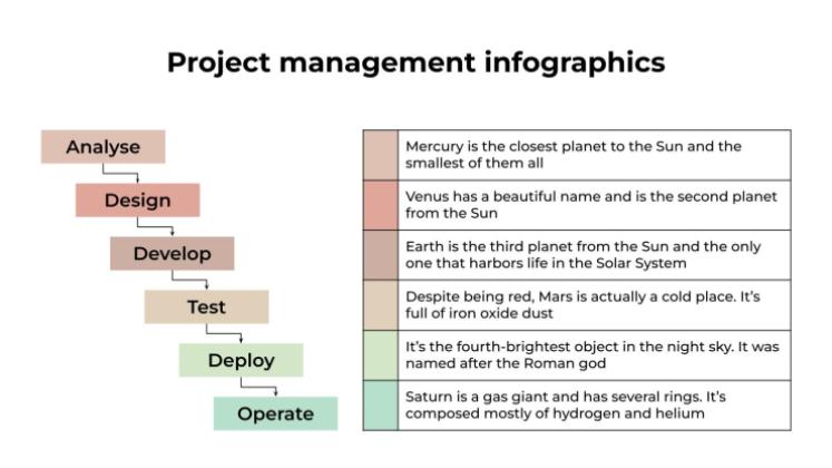 Infographies de gestion de projet Modèles de présentation