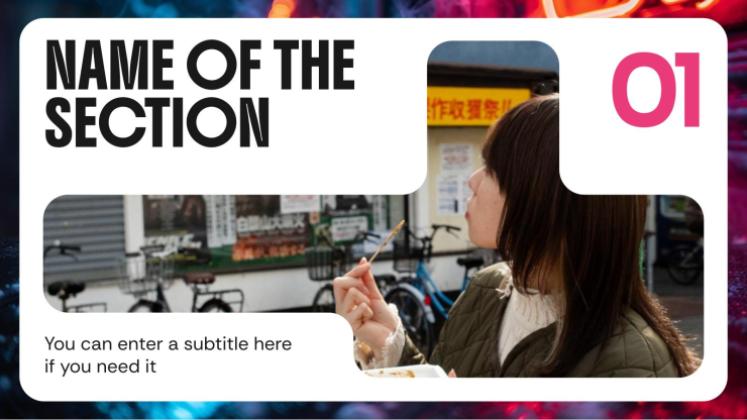 Asiatisches Streetfood Präsentationsvorlage