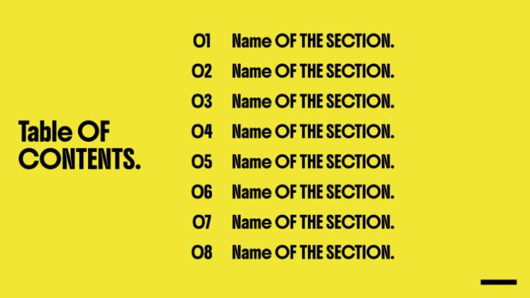 Fettgedruckte Typografie Präsentationsvorlage