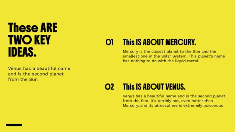 Fettgedruckte Typografie Präsentationsvorlage