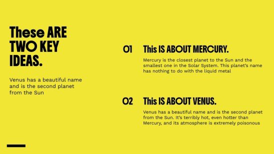 Fettgedruckte Typografie Präsentationsvorlage