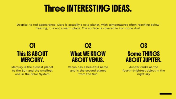 Fettgedruckte Typografie Präsentationsvorlage