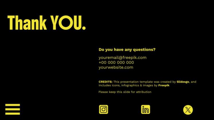 Fettgedruckte Typografie Präsentationsvorlage