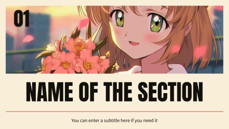 Anime Style presentation template 