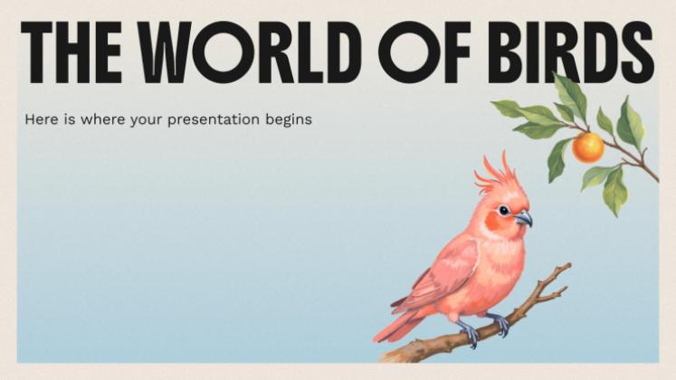 The World of Birds presentation template 