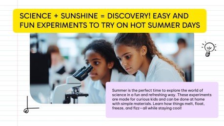 Expériences scientifiques pour les journées chaudes Modèles de présentation