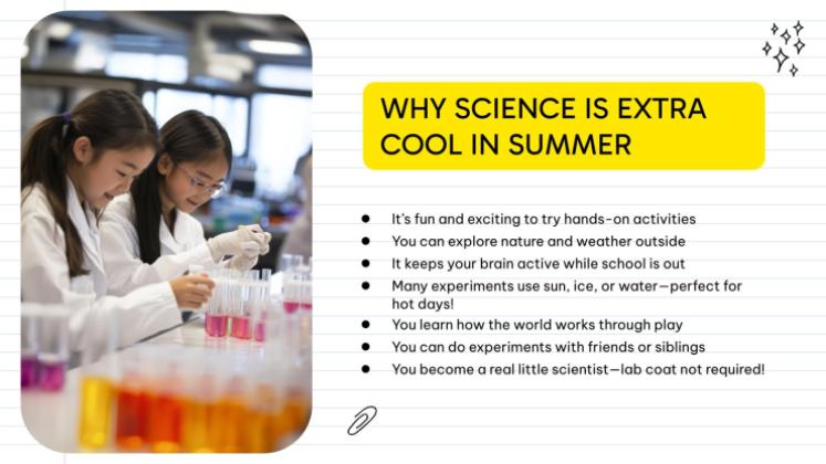 Expériences scientifiques pour les journées chaudes Modèles de présentation