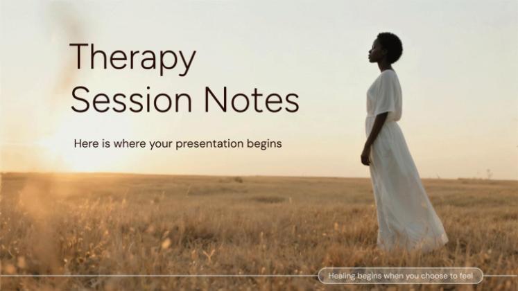 치료 세션 노트 프레젠테이션 템플릿