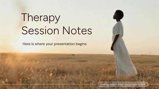 치료 세션 노트 프레젠테이션 템플릿