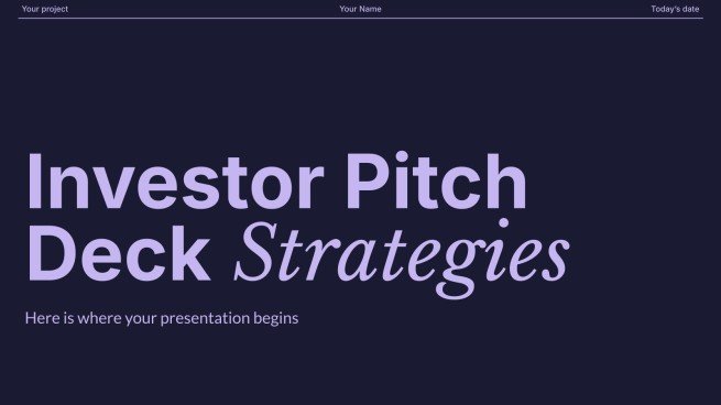 Modelo de apresentação Estratégias de Pitch Deck para Investidores
