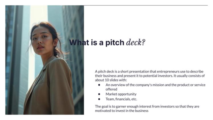 Modelo de apresentação Estratégias de Pitch Deck para Investidores