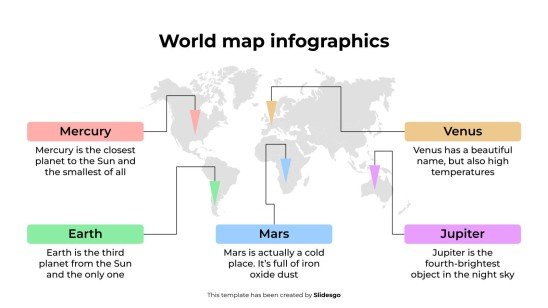 Weltkarten-Infografiken Präsentationsvorlage