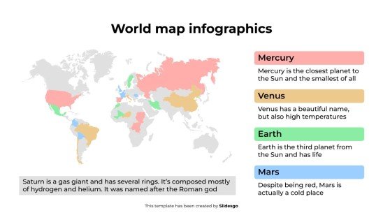 Weltkarten-Infografiken Präsentationsvorlage