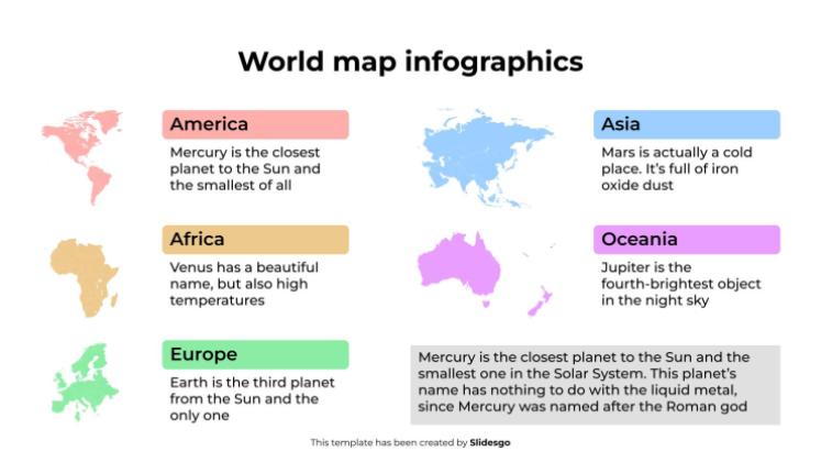 Weltkarten-Infografiken Präsentationsvorlage