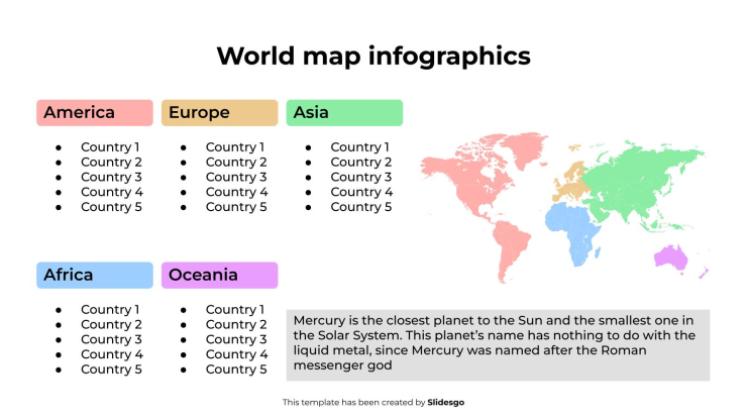 Weltkarten-Infografiken Präsentationsvorlage