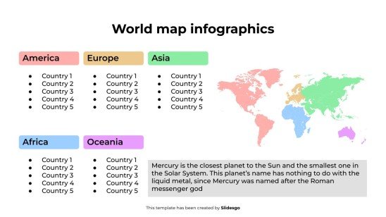 Weltkarten-Infografiken Präsentationsvorlage