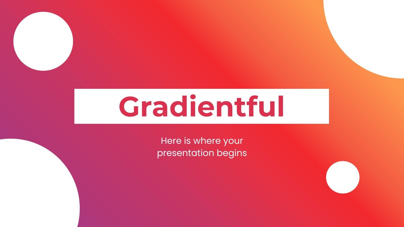 Dégradés Modèles de présentation