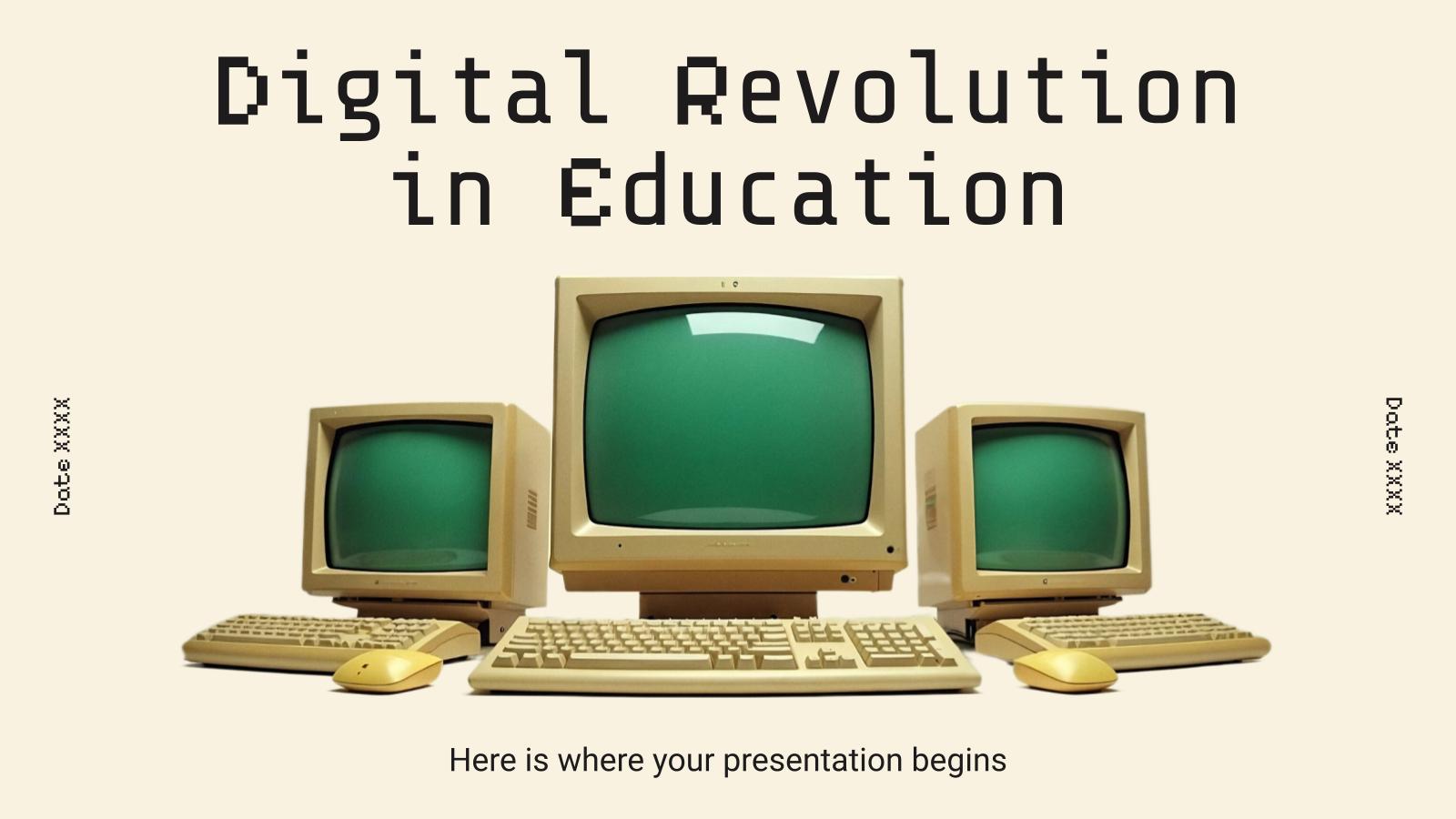 Digitale Revolution in der Bildung Präsentationsvorlage