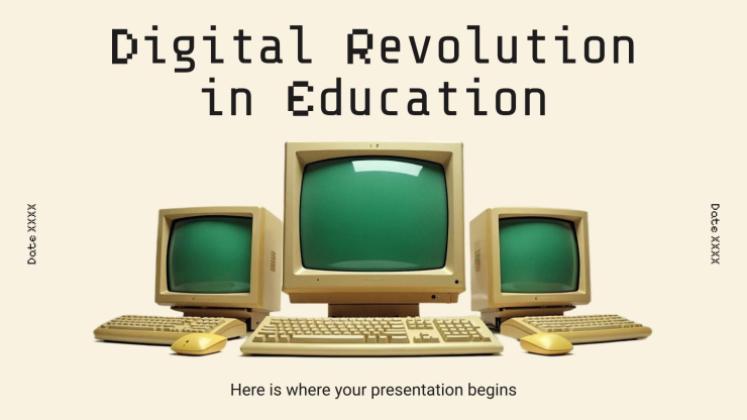 Digital Revolution in Education presentation template 