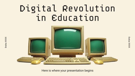 Digital Revolution in Education presentation template 