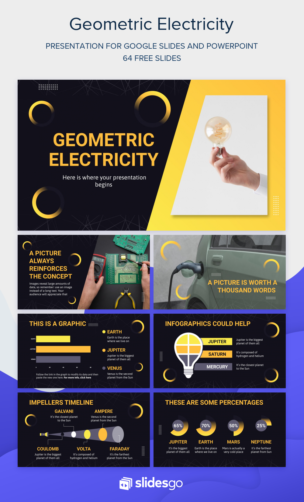Geometric Electricity Google Slides & PowerPoint template