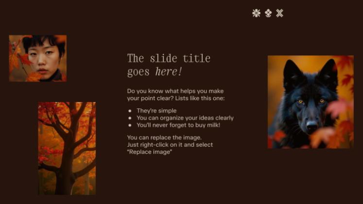 Plantilla de presentación Vibras de otoño