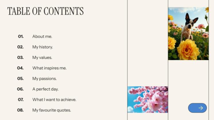 All About Me presentation template 