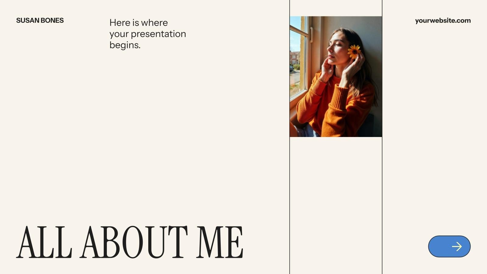 All About Me presentation template 