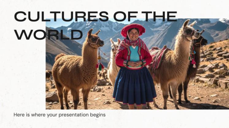 Modelo de apresentação Culturas do mundo