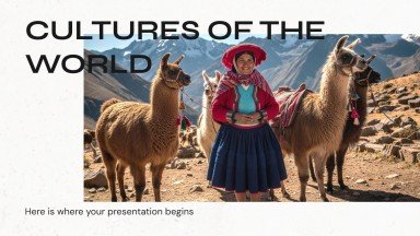 Modelo de apresentação Culturas do mundo