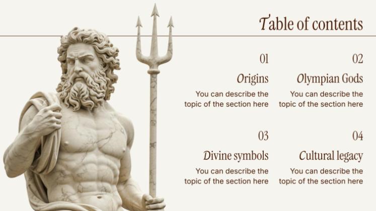 Plantilla de presentación Dioses de la antigua Grecia