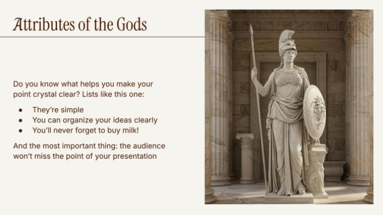Plantilla de presentación Dioses de la antigua Grecia