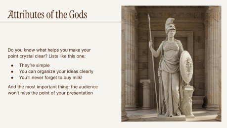 Plantilla de presentación Dioses de la antigua Grecia