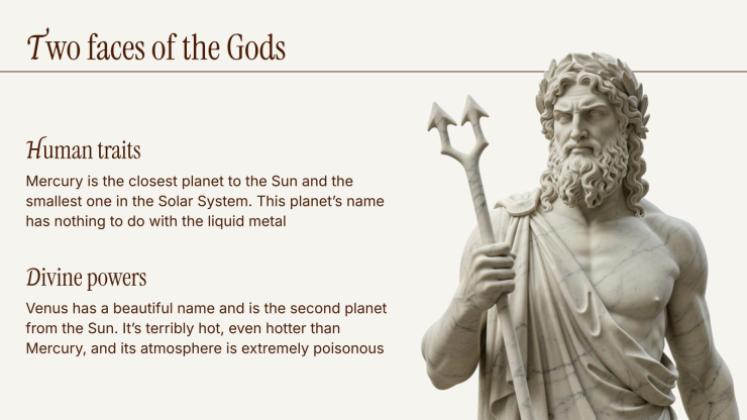 Plantilla de presentación Dioses de la antigua Grecia