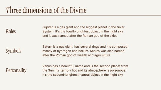 Plantilla de presentación Dioses de la antigua Grecia