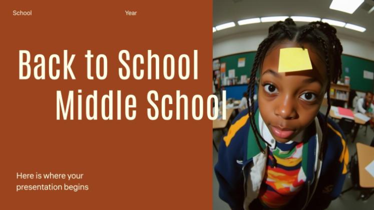 Back to School Middle School presentation template 