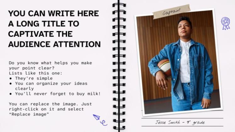 About Me for Students presentation template 