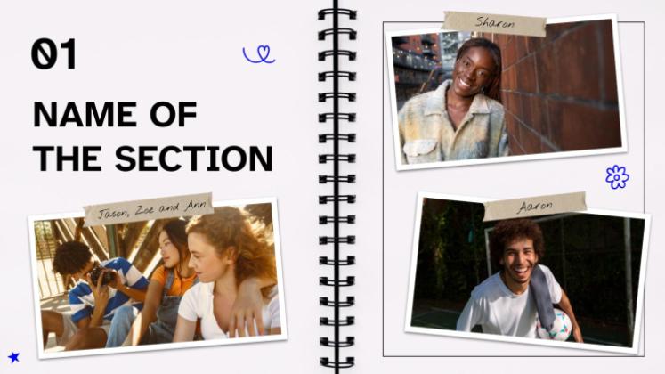 About Me for Students presentation template 