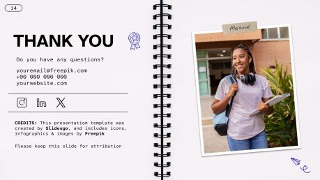 About Me for Students presentation template 