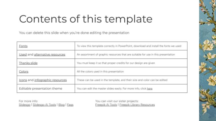 빈센트 반 고흐: 삶과 일 프레젠테이션 템플릿