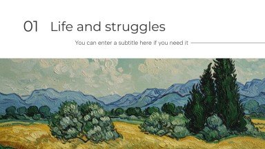 빈센트 반 고흐: 삶과 일 프레젠테이션 템플릿