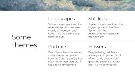 빈센트 반 고흐: 삶과 일 프레젠테이션 템플릿