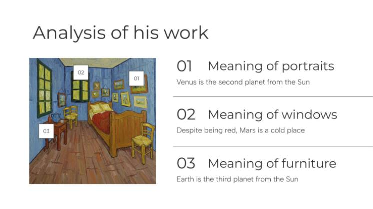 빈센트 반 고흐: 삶과 일 프레젠테이션 템플릿