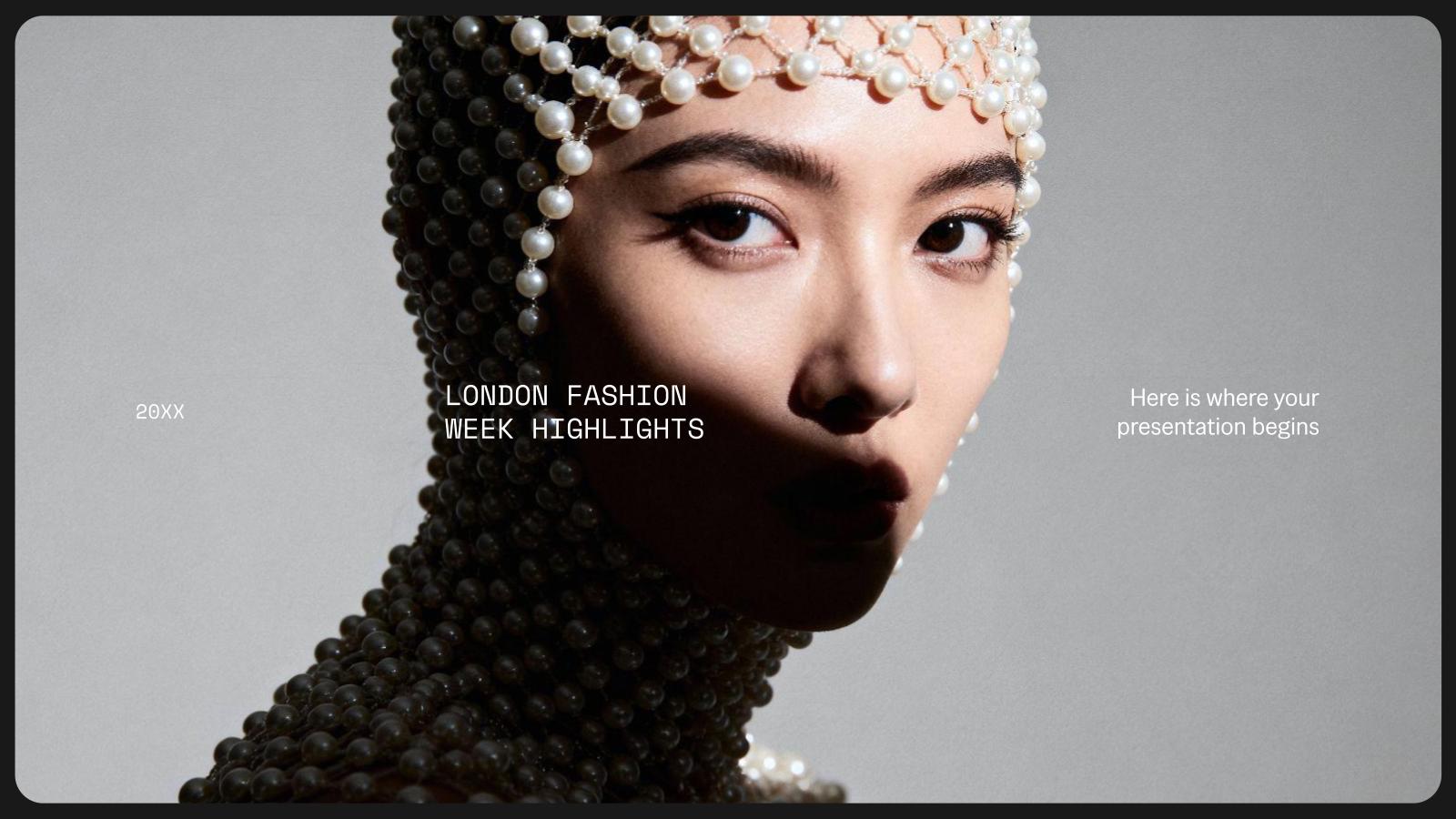 런던 패션 위크 하이라이트 프레젠테이션 템플릿
