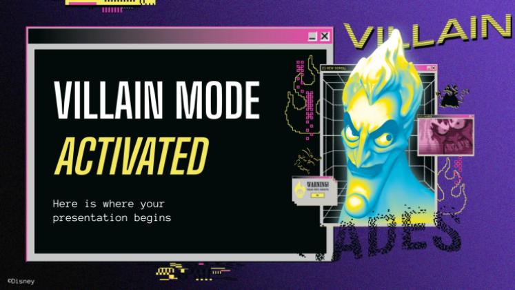 Disney Villains presentation template 