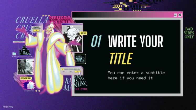 Disney Villains presentation template 