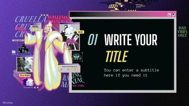 Disney Villains presentation template 