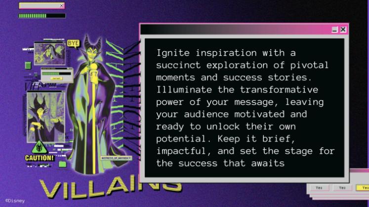 Disney Villains presentation template 